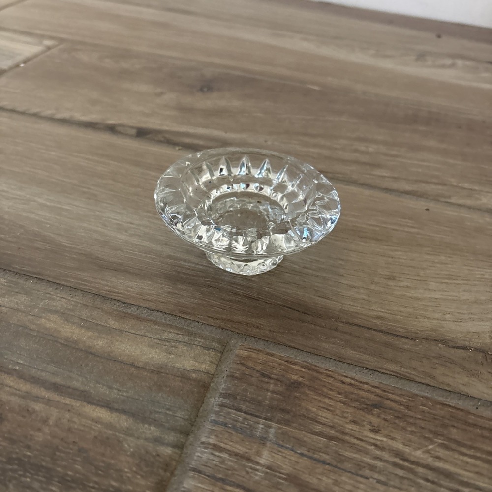 Vintage KIG‎ Malaysia 1 crystal glass candle holder